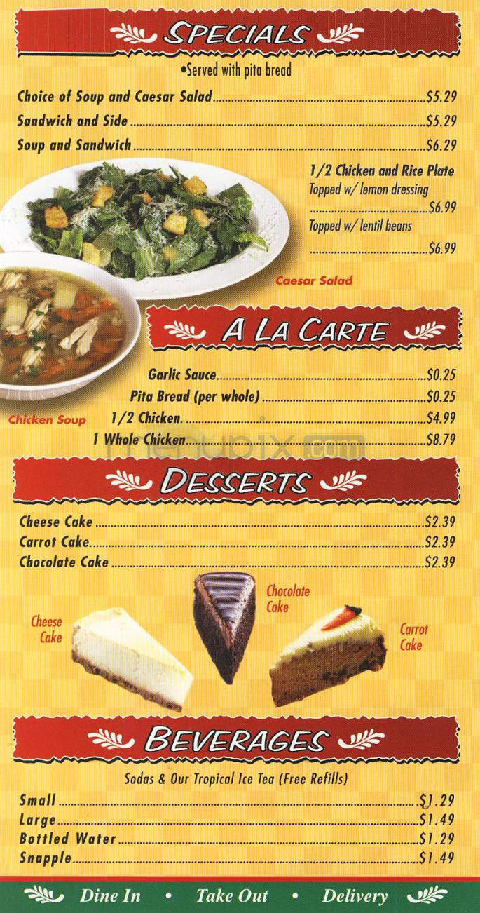 Chicken Dijon - Redondo Beach, CA menu_pic