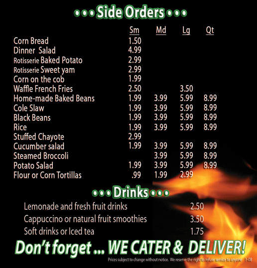 Chick's Restaurant - Woodland Hills, CA menu_pic