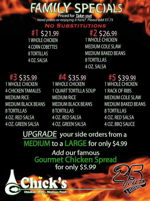 Chick's Restaurant - Woodland Hills, CA menu_pic