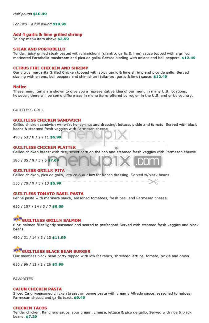 Chili's Grill & Bar - Canoga Park, CA menu_pic