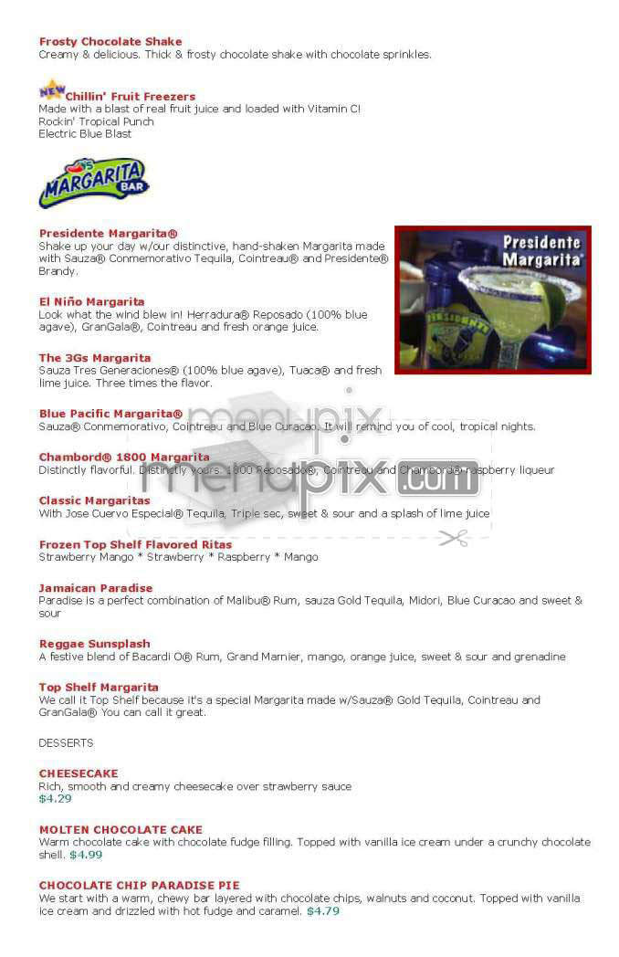 Chili's Grill & Bar - Canoga Park, CA menu_pic