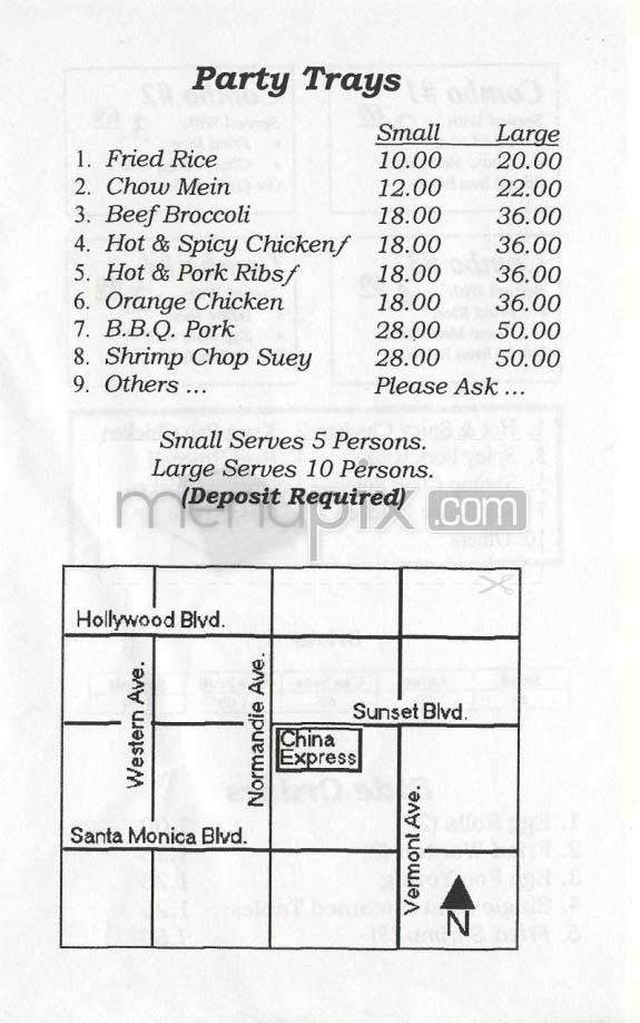 China Express OK - Los Angeles, CA menu_pic