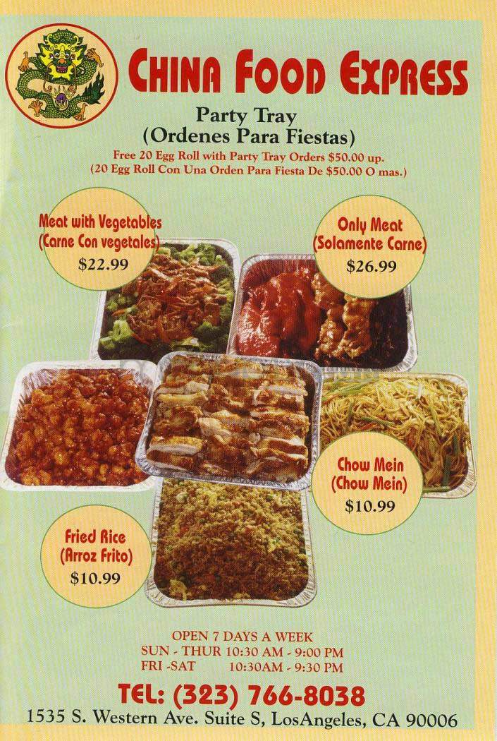 China Food Express - Los Angeles, CA menu_pic