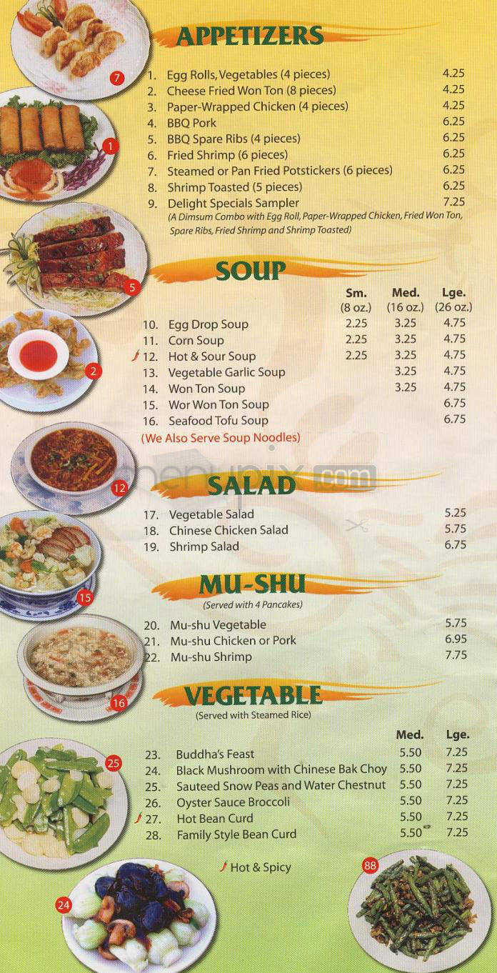 Chinese Delight - North Hollywood, CA menu_pic