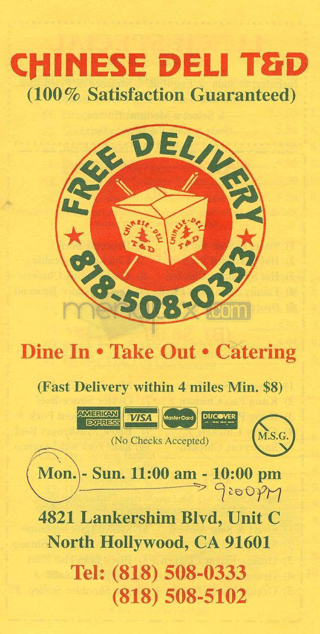 /201476/Chinese-Deli-TandD-North-Hollywood-CA - North Hollywood, CA