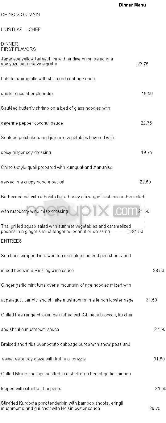 Chinois On Main - Santa Monica, CA menu_pic
