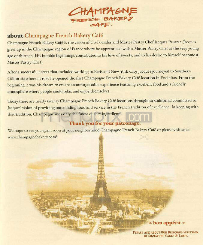Champagne - Los Angeles, CA menu_pic