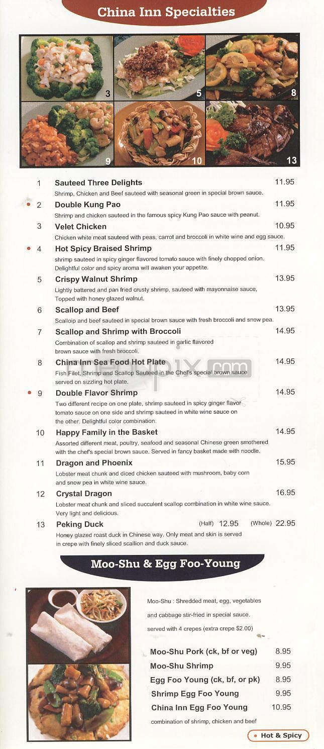 China Inn - Glendale, CA menu_pic