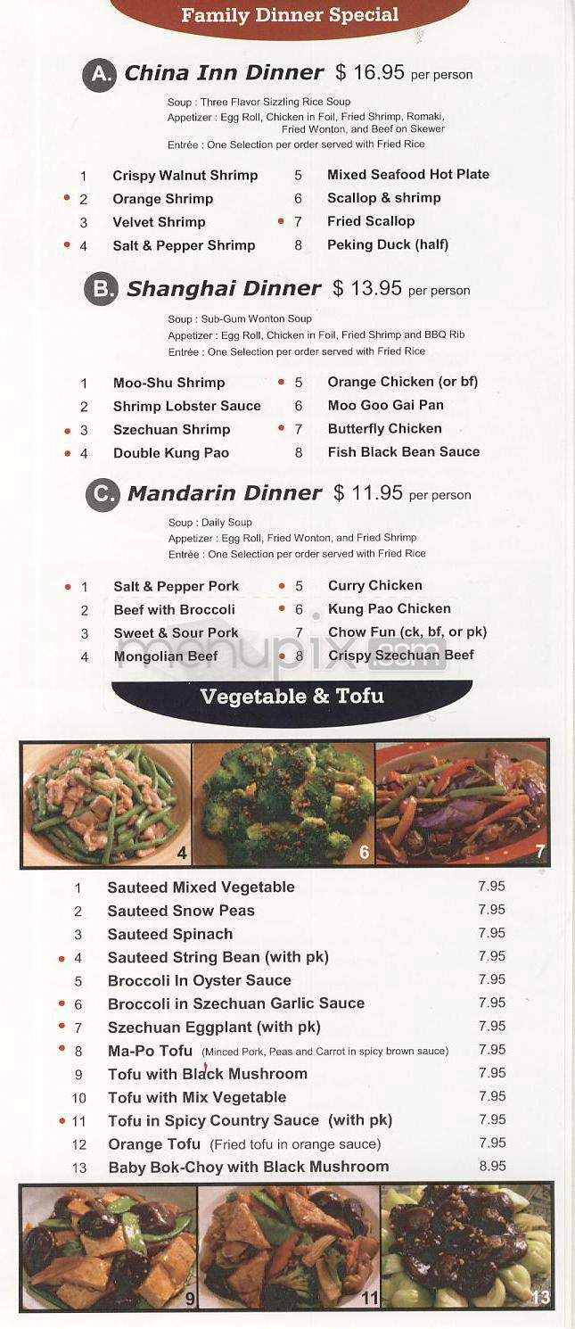 China Inn - Glendale, CA menu_pic