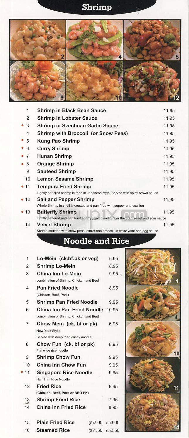 China Inn - Glendale, CA menu_pic