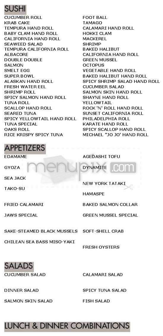 Cho cho san menu deals