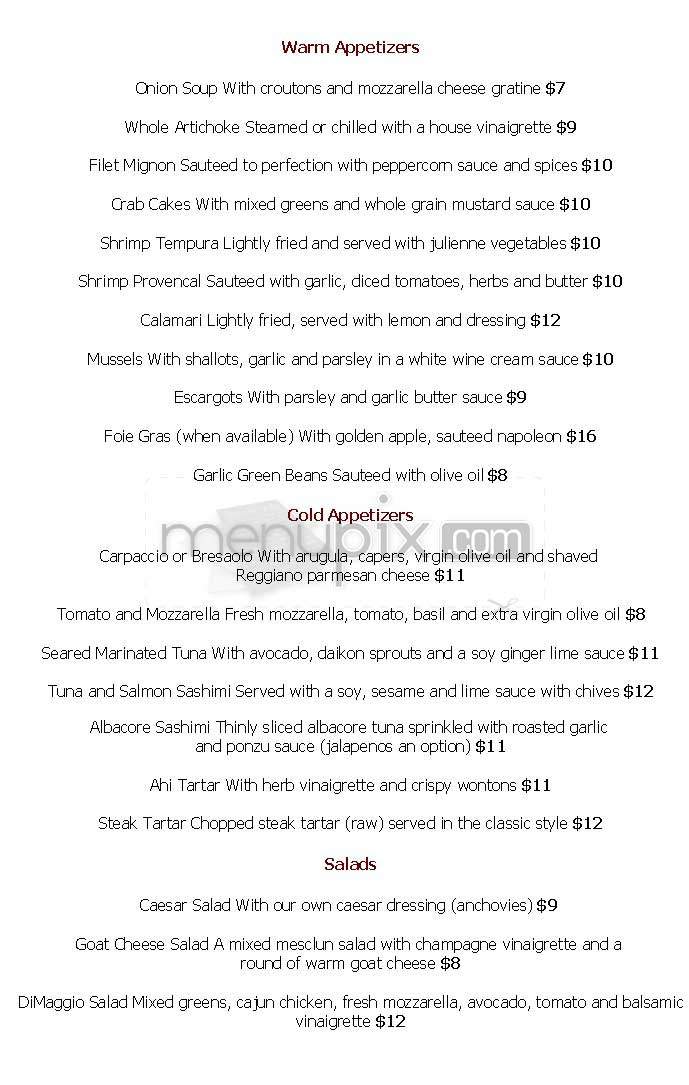 Chocolat - West Hollywood, CA menu_pic