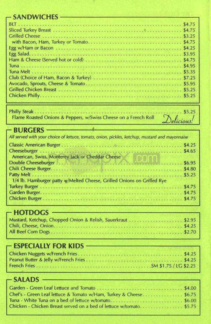 Charlie's Coffee Shop - Los Angeles, CA menu_pic