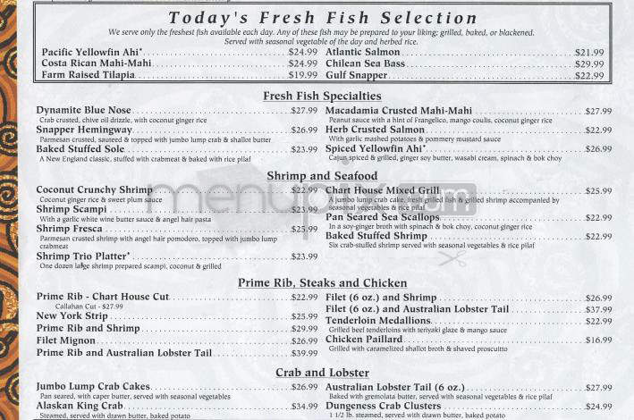 Chart House - Marina Del Rey, CA menu_pic