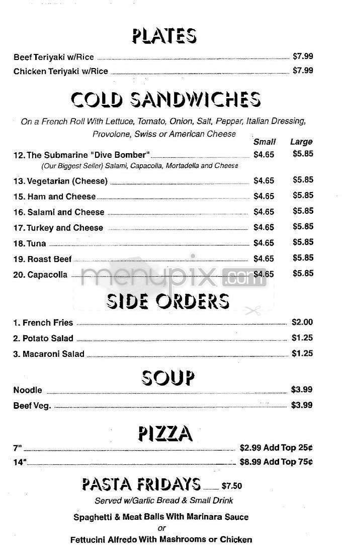 Chuck & Jo's Italian Deli - Tarzana, CA menu_pic