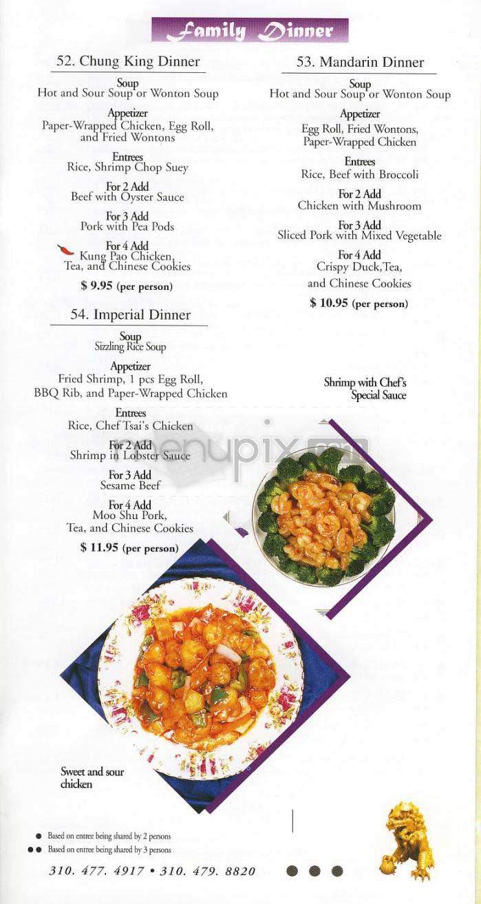 Chung King - Los Angeles, CA menu_pic