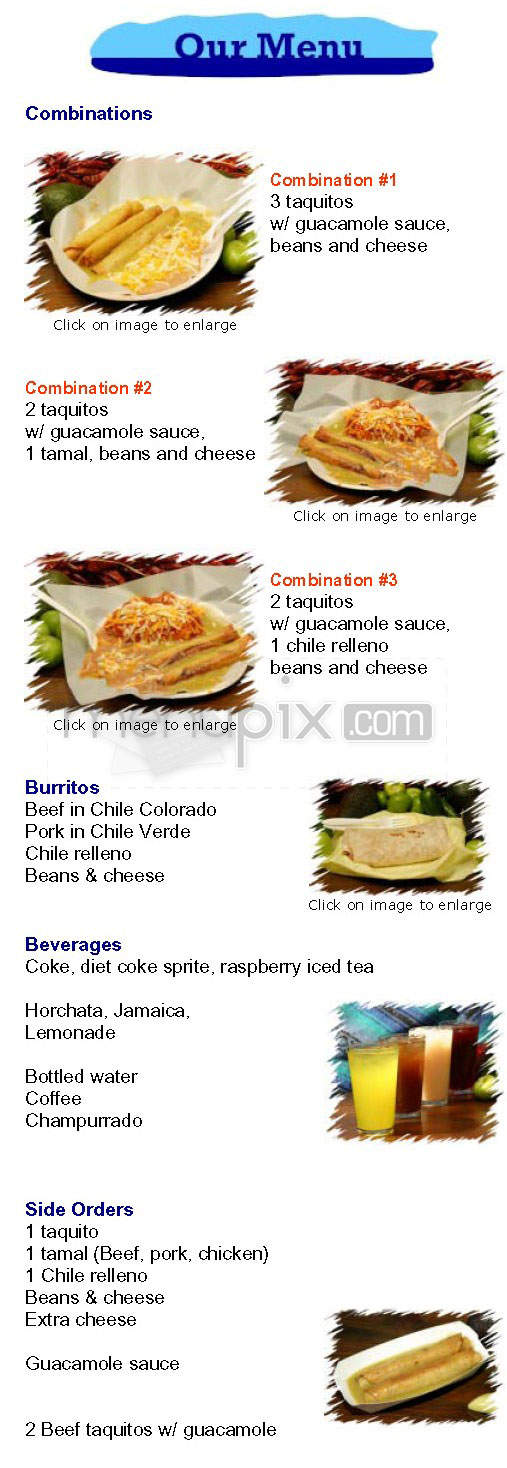 Cielito Lindo - Los Angeles, CA menu_pic