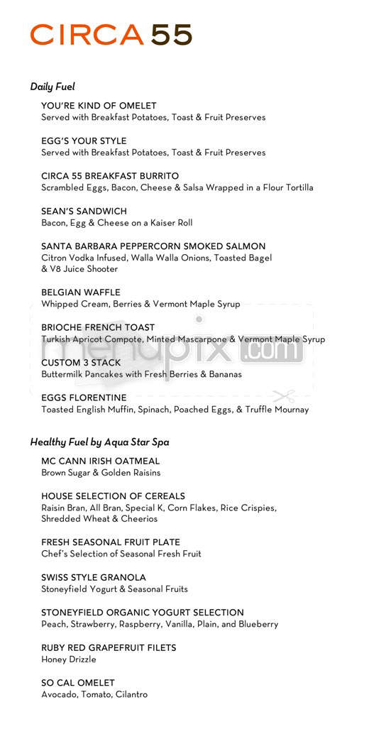 Circa 55 - Beverly Hills, CA menu_pic
