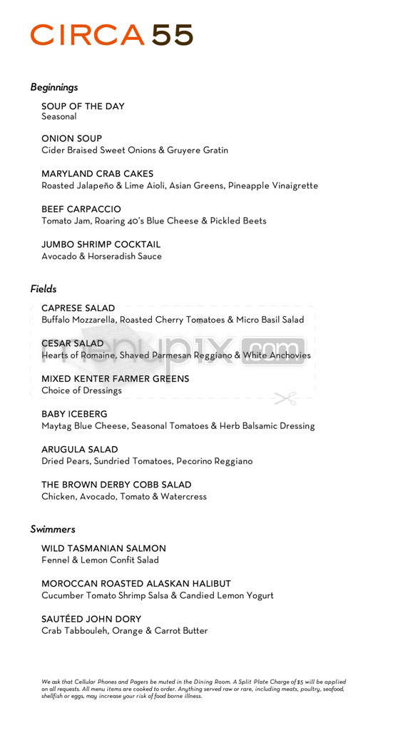 Circa 55 - Beverly Hills, CA menu_pic
