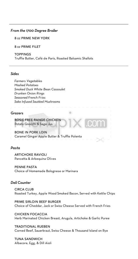 Circa 55 - Beverly Hills, CA menu_pic