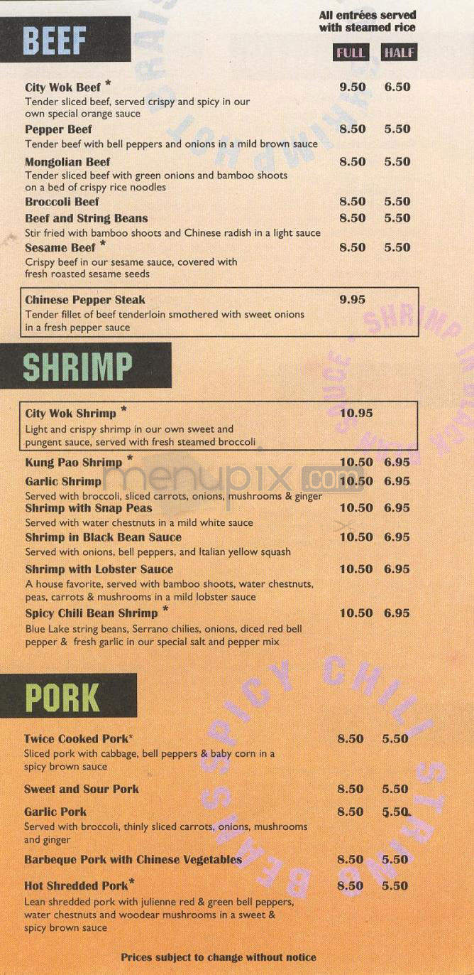 City Wok - Studio City, CA menu_pic