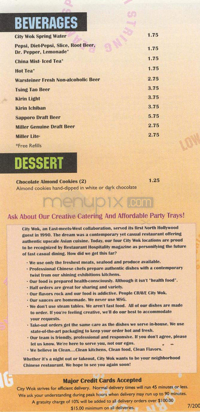 City Wok - Studio City, CA menu_pic