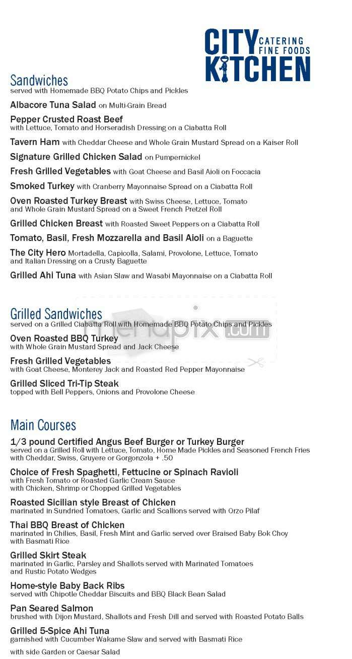 City Kitchen - Los Angeles, CA menu_pic