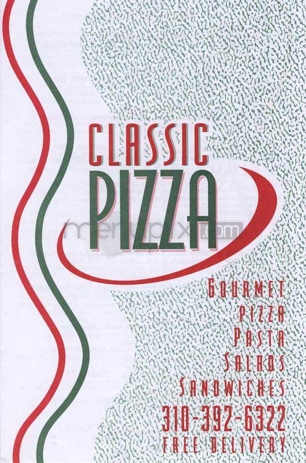 Classic Pizza - Santa Monica, CA menu_pic