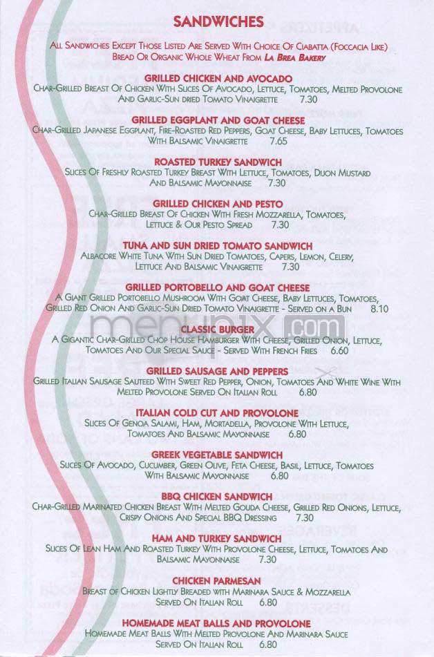 Classic Pizza - Santa Monica, CA menu_pic