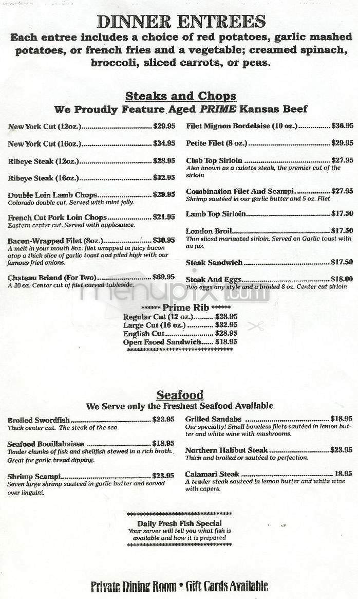 Delacey's Club 41 - Pasadena, CA menu_pic
