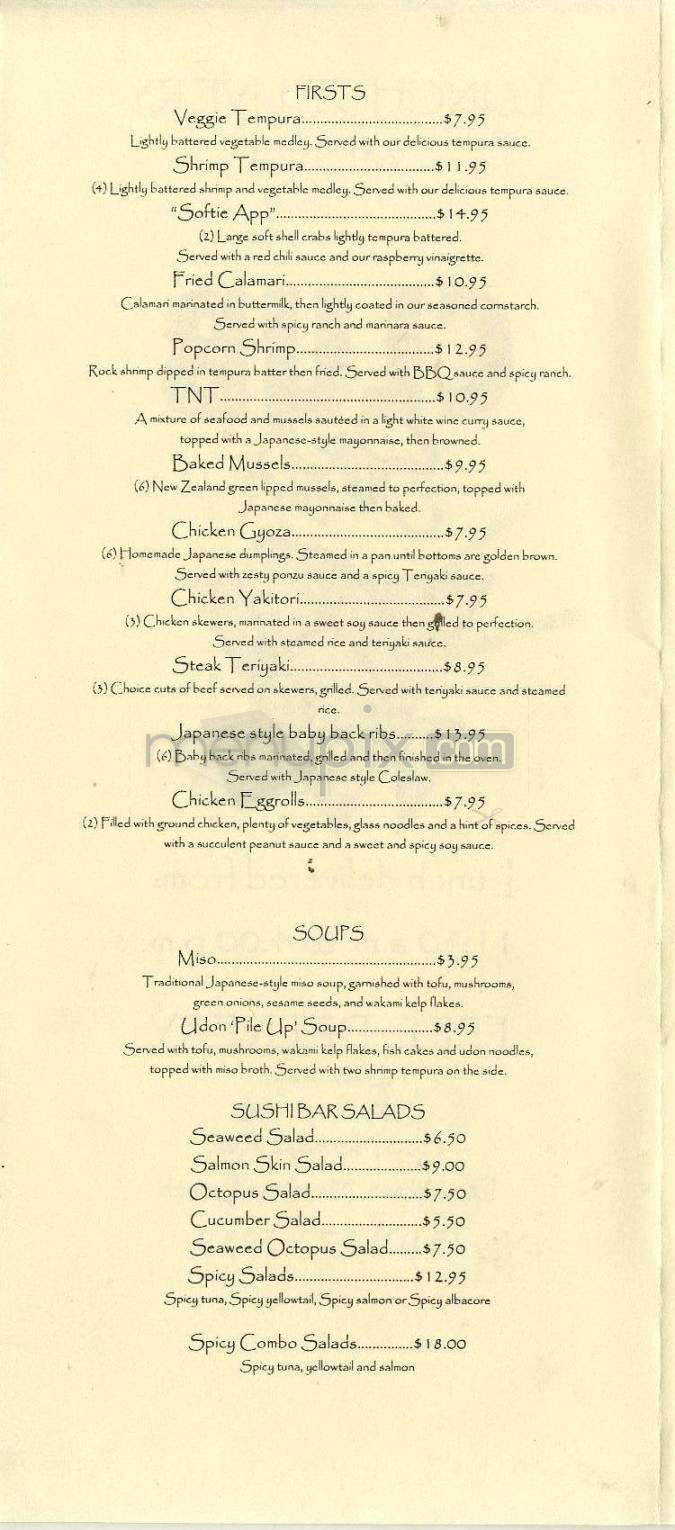 Club Sushi - Hermosa Beach, CA menu_pic
