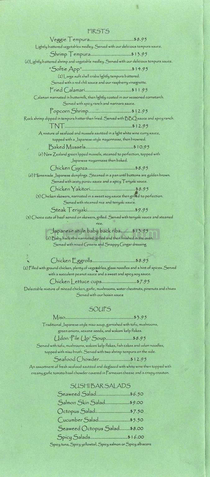 Club Sushi - Hermosa Beach, CA menu_pic