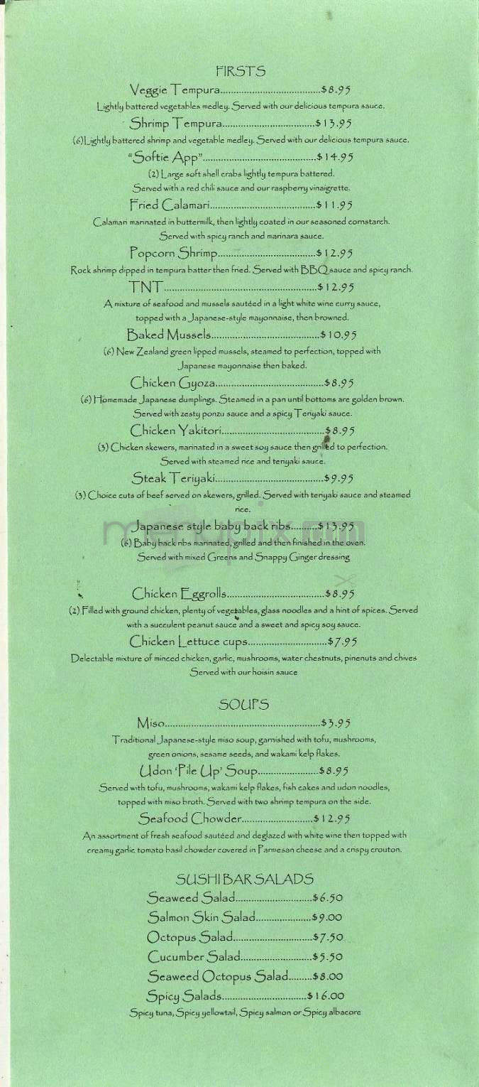 Club Sushi - Hermosa Beach, CA menu_pic