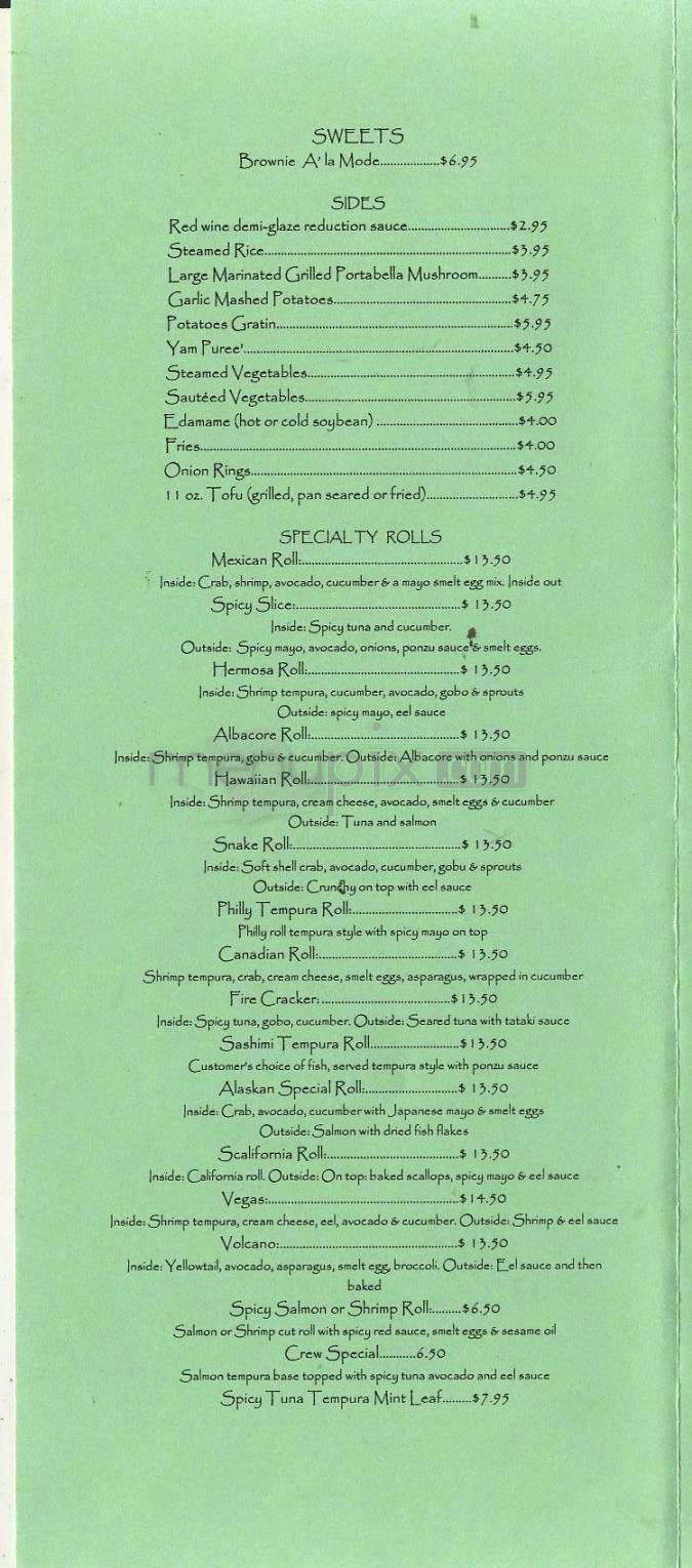 Club Sushi - Hermosa Beach, CA menu_pic
