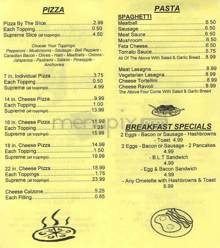 Combo's Pizza & Deli - Los Angeles, CA menu_pic