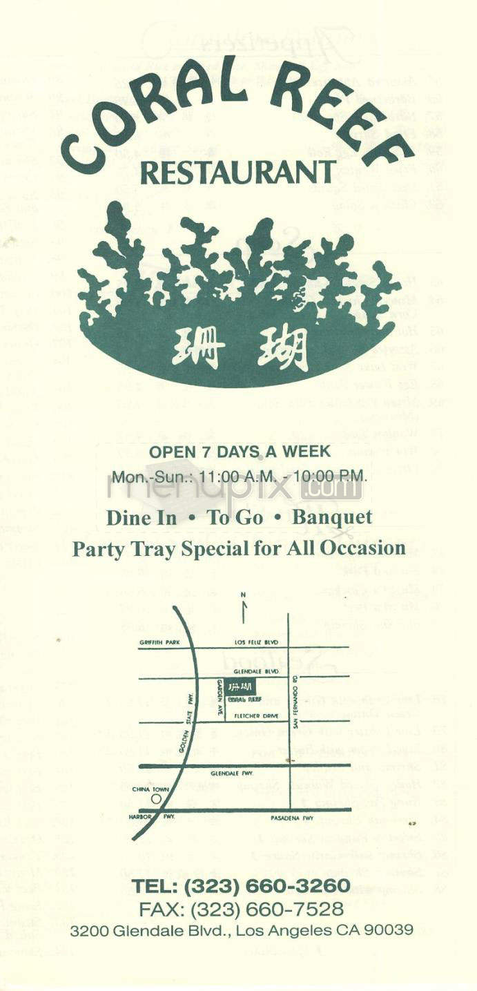 Coral Reef - Los Angeles, CA menu_pic