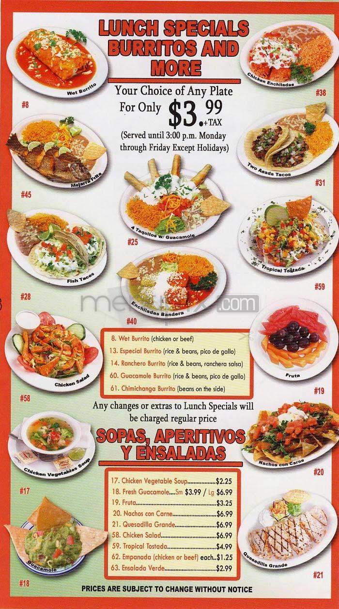 Costa Alegre - Los Angeles, CA menu_pic