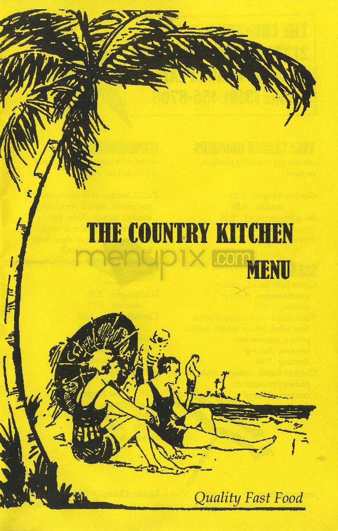 The Country Kitchen - Malibu, CA menu_pic