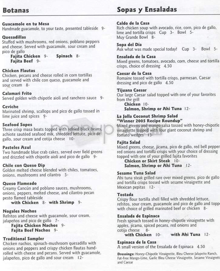 Cozymel's Mexican Grll - El Segundo, CA menu_pic