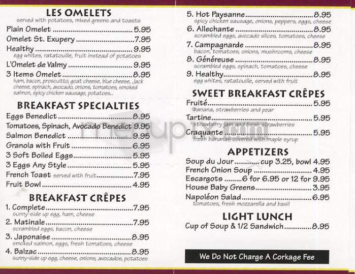 Creme De La Crepe - Hermosa Beach, CA menu_pic