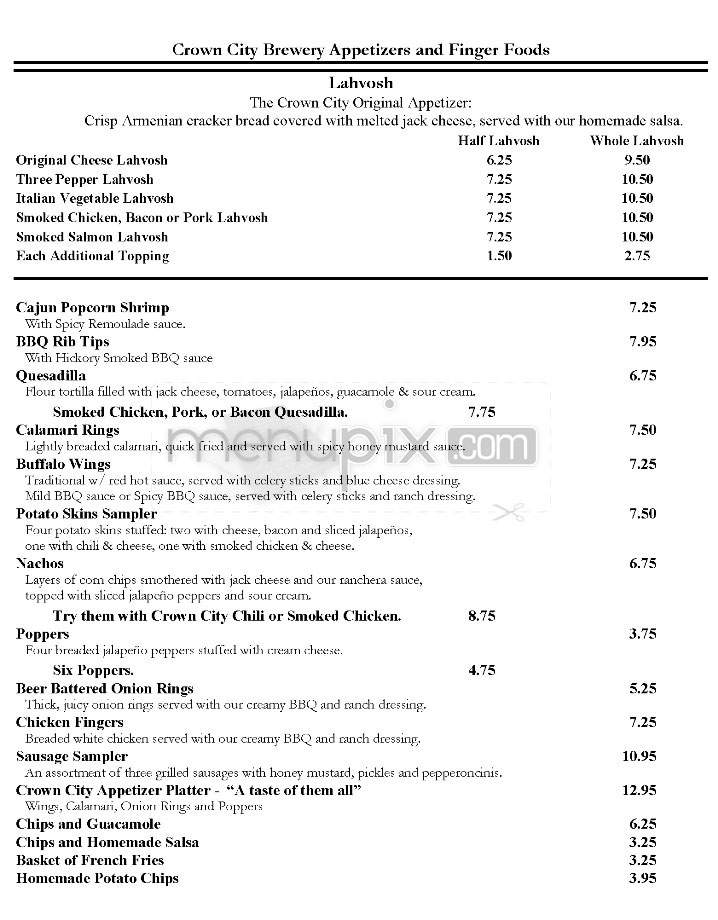 Crown City Brewery - Pasadena, CA menu_pic