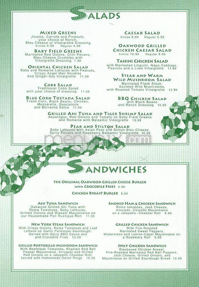 Crocodile Cafe - Glendale, CA menu_pic
