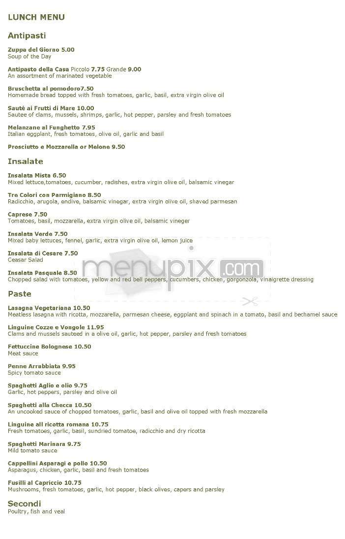 Da Pasquale - Beverly Hills, CA menu_pic
