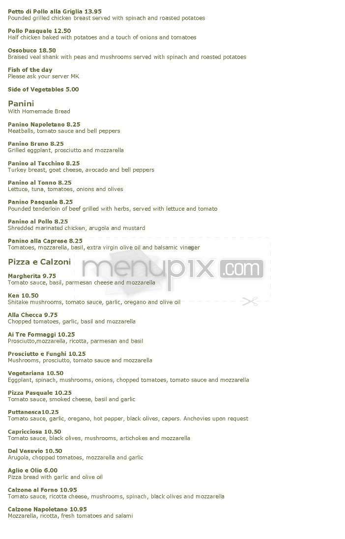 Da Pasquale - Beverly Hills, CA menu_pic