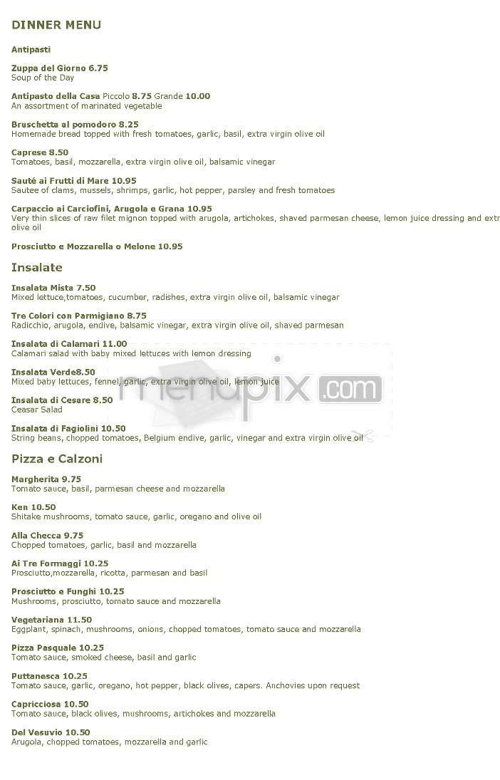 Da Pasquale - Beverly Hills, CA menu_pic