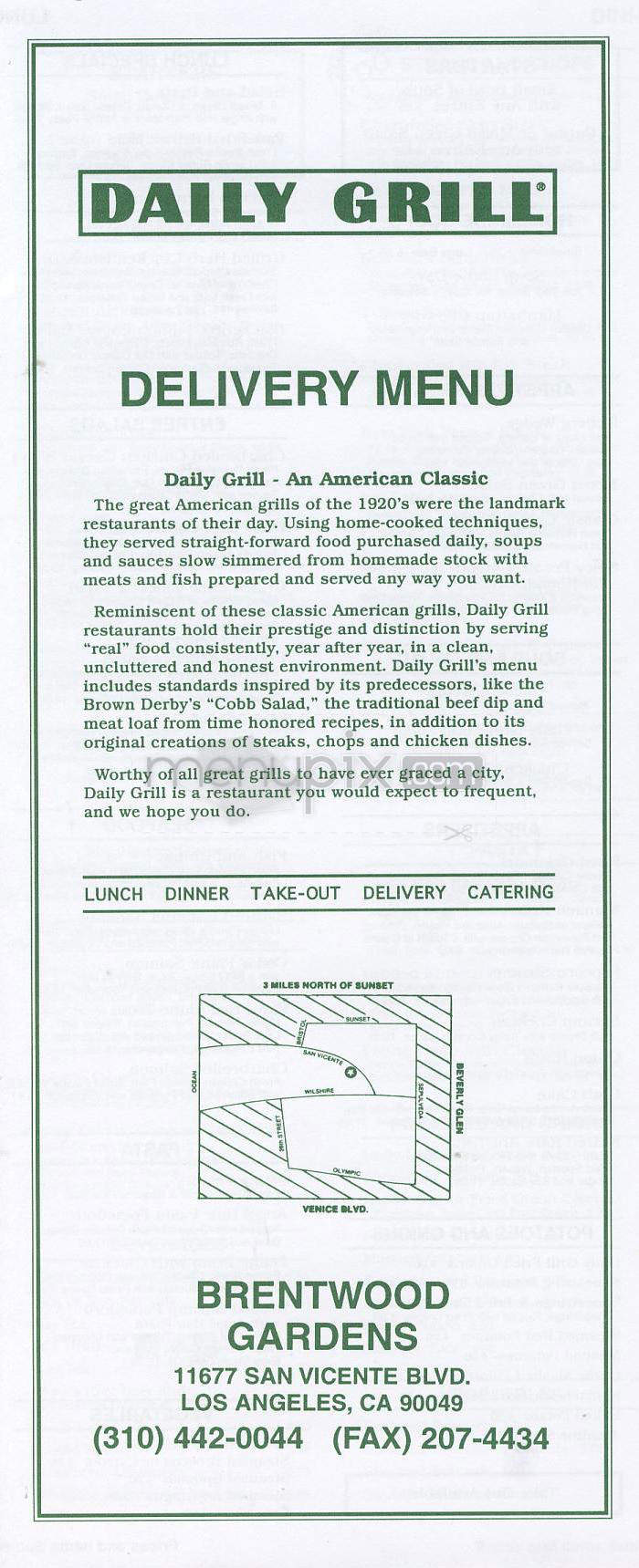 Daily Grill - Los Angeles, CA menu_pic