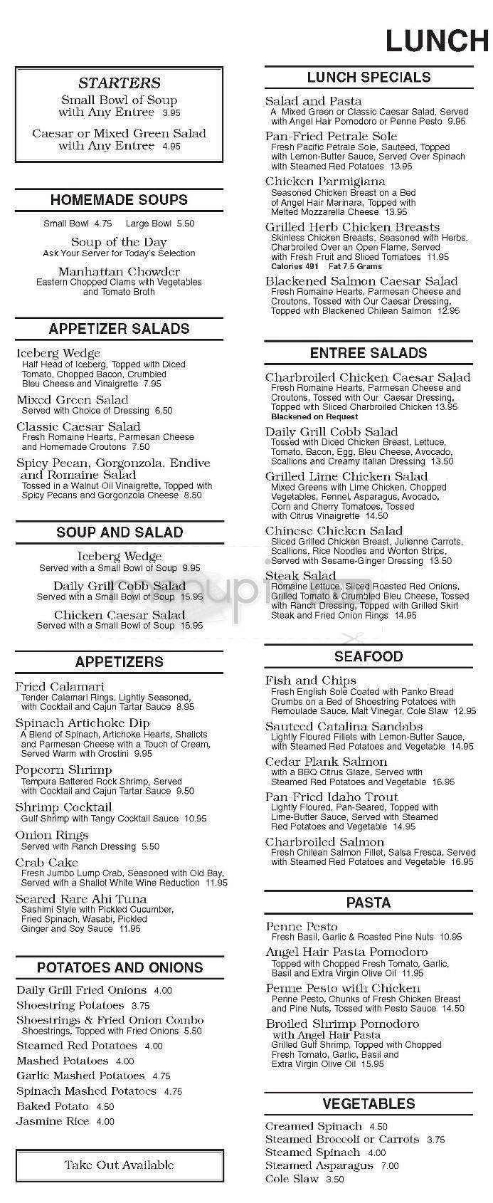 Daily Grill - El Segundo, CA menu_pic