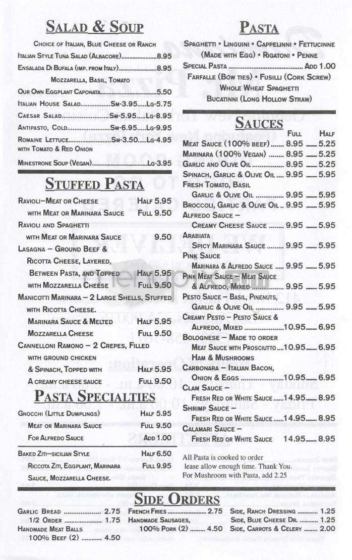 Damiano Mr. Pizza - Los Angeles, CA menu_pic