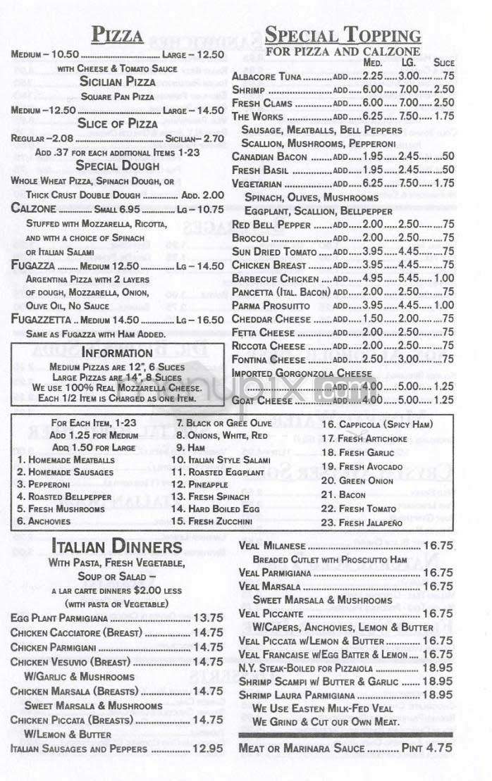 Damiano Mr. Pizza - Los Angeles, CA menu_pic