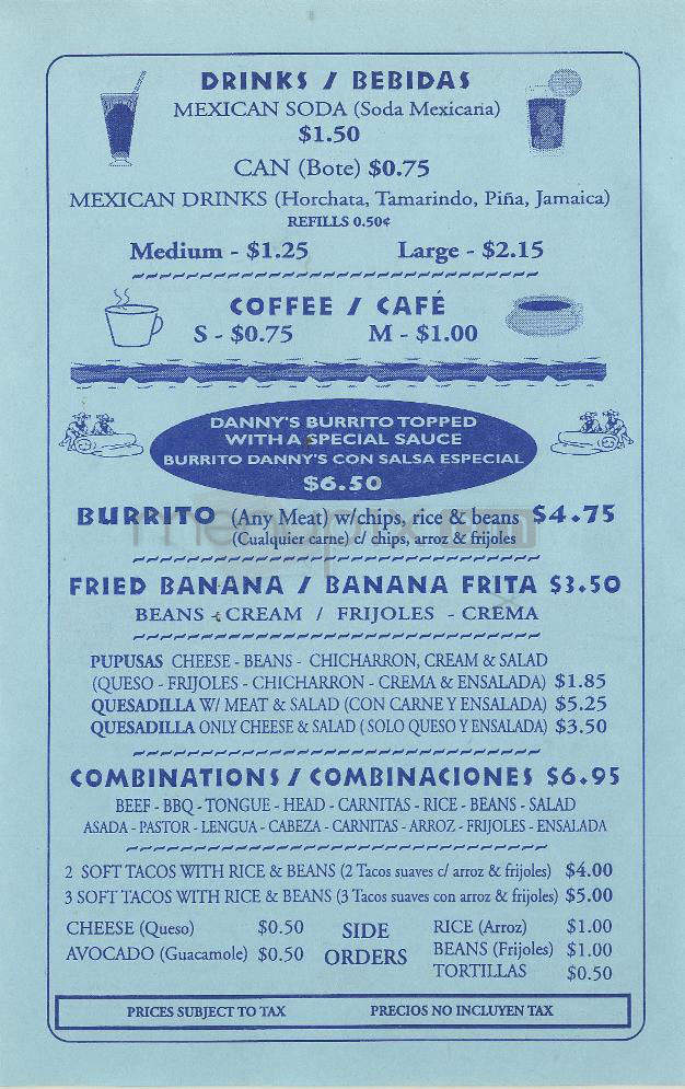 La Estrella Restaurant - Pasadena, CA menu_pic
